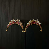 Nisitha – handcrafted gold-tone 92.5 sterling silver earrings by My Motifs