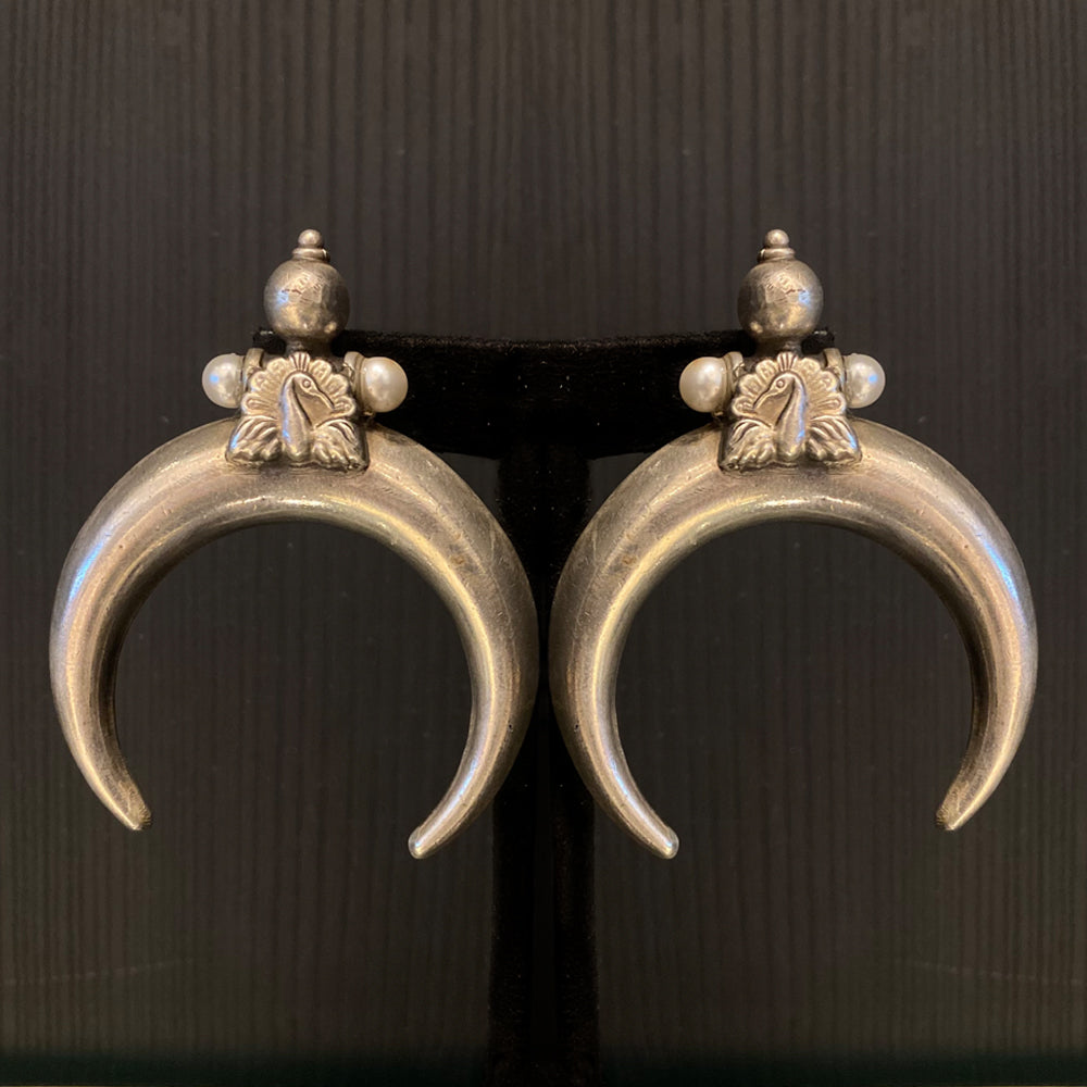 Neelkanth – handcrafted 92.5 sterling silver earrings by My Motifs