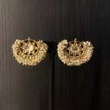Gamari – handcrafted dual-tone 92.5 sterling silver earrings by My Motifs