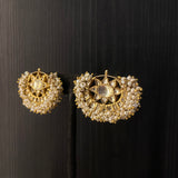 Gamari – handcrafted dual-tone 92.5 sterling silver earrings by My Motifs, view 2
