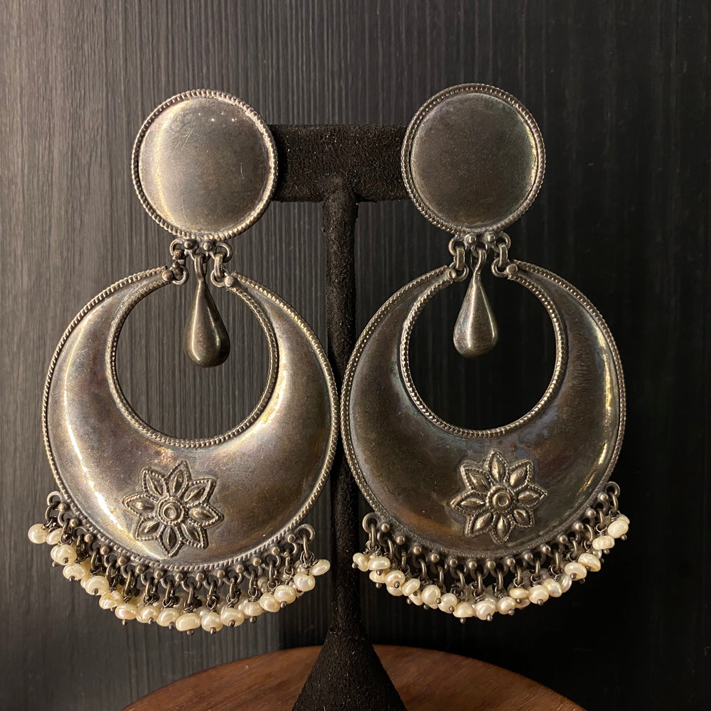 Manar – handcrafted 92.5 sterling silver earrings by My Motifs