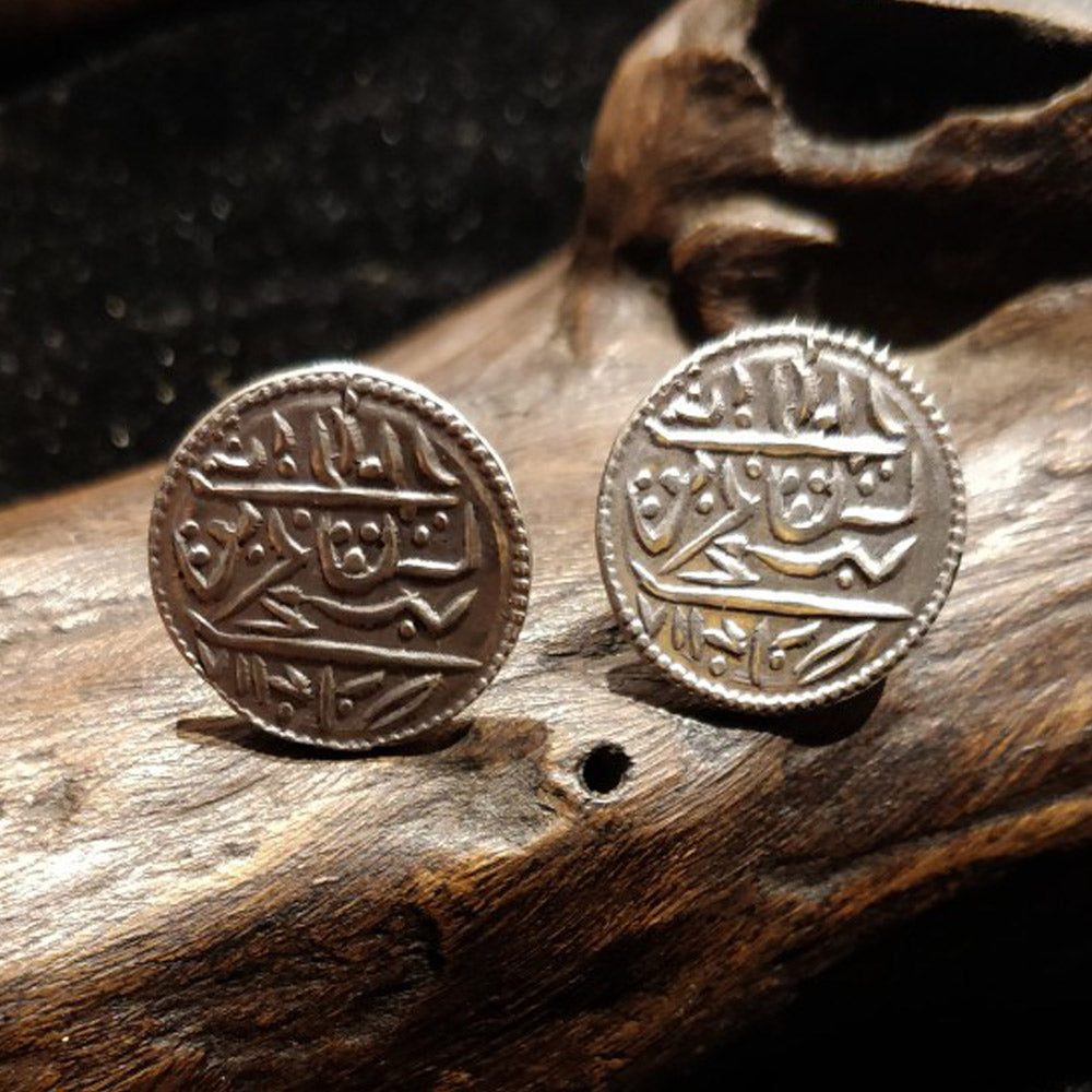 Ancient Coin Studs – silver stud earrings – My Motifs