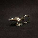 Silver Leaf Shaped Diya – handcrafted 92.5 sterling silver diya by My Motifs