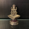 Silver goddess diya – handcrafted 92.5 sterling silver diya by My Motifs