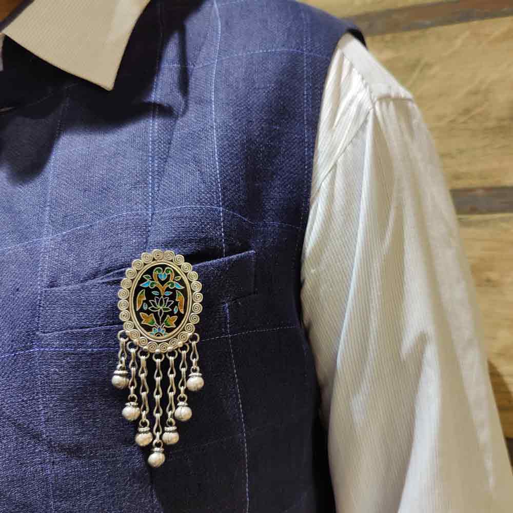 Turkish Inspired Brooch – handcrafted 92.5 sterling silver brooch by My Motifs