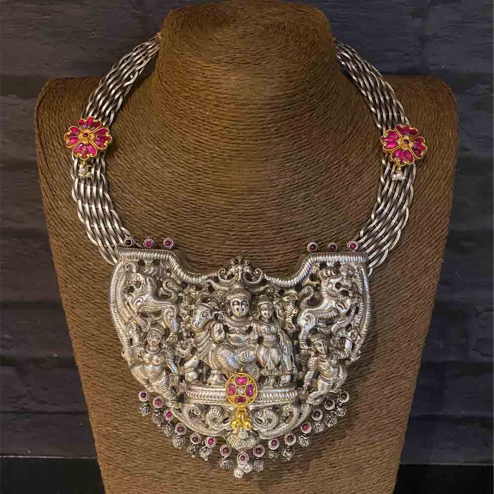 Ornate Goddess Choker – handcrafted 92.5 sterling silver choker by My Motifs