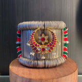 Nikara – handcrafted dual-tone 92.5 sterling silver kada by My Motifs