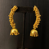 Garg – handcrafted dual-tone 92.5 sterling silver earrings by My Motifs