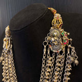 Shatik – handcrafted dual-tone 92.5 sterling silver necklace by My Motifs, view 3