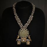 Mehar – handcrafted dual-tone 92.5 sterling silver necklace by My Motifs
