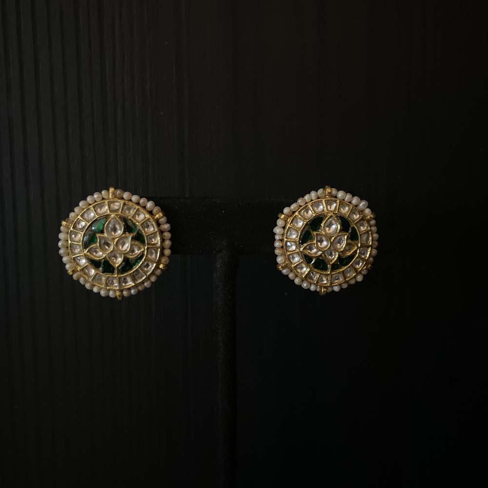 Garga – handcrafted gold-tone 92.5 sterling silver earrings by My Motifs