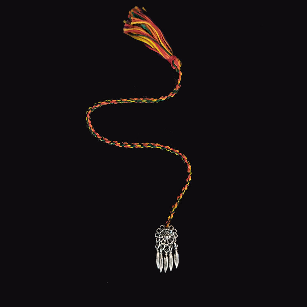 Floral Motif Lumba Rakhi – handcrafted 92.5 sterling silver rakhi by My Motifs