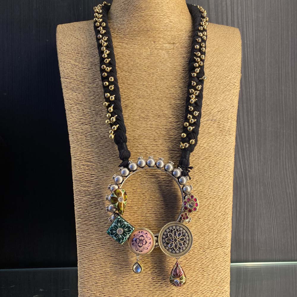 Agrti – handcrafted dual-tone 92.5 sterling silver necklace by My Motifs