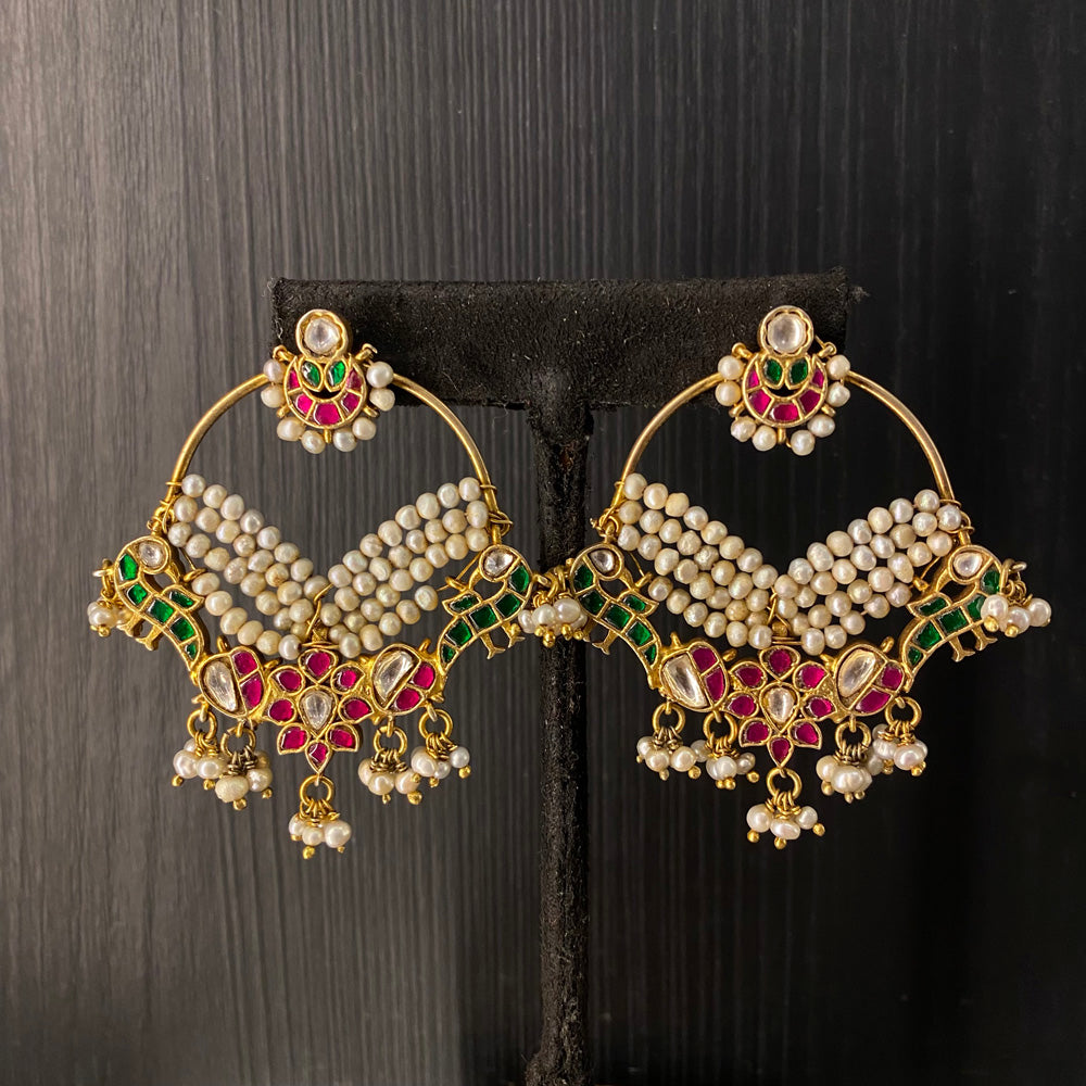 Vregh – handcrafted dual-tone 92.5 sterling silver earrings by My Motifs