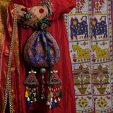 Bani – handcrafted silver and fabric potli purse by My Motifs