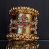 Devak – handcrafted gold-tone 92.5 sterling silver kada by My Motifs