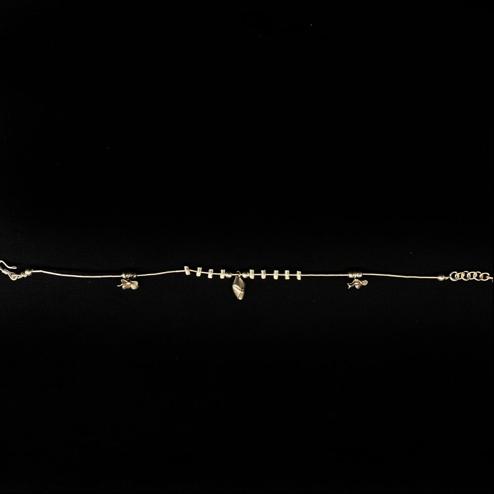 Arika – handcrafted 92.5 sterling silver anklet by My Motifs