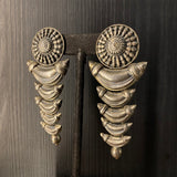 Mrida – handcrafted 92.5 sterling silver earrings by My Motifs, view 2