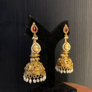 Mayukh – handcrafted 92.5 sterling silver earrings by My Motifs, view 2