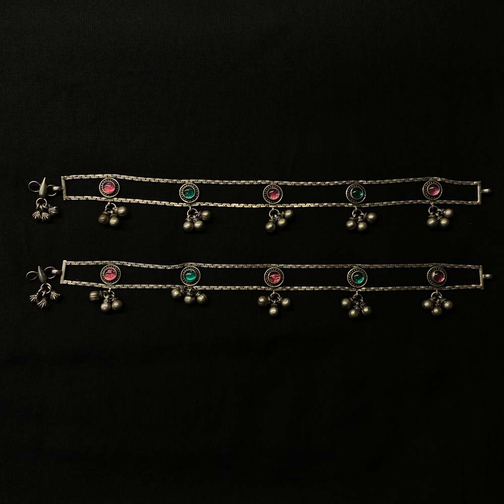 Vanjara – silver anklet with ghungroo details – My Motifs
