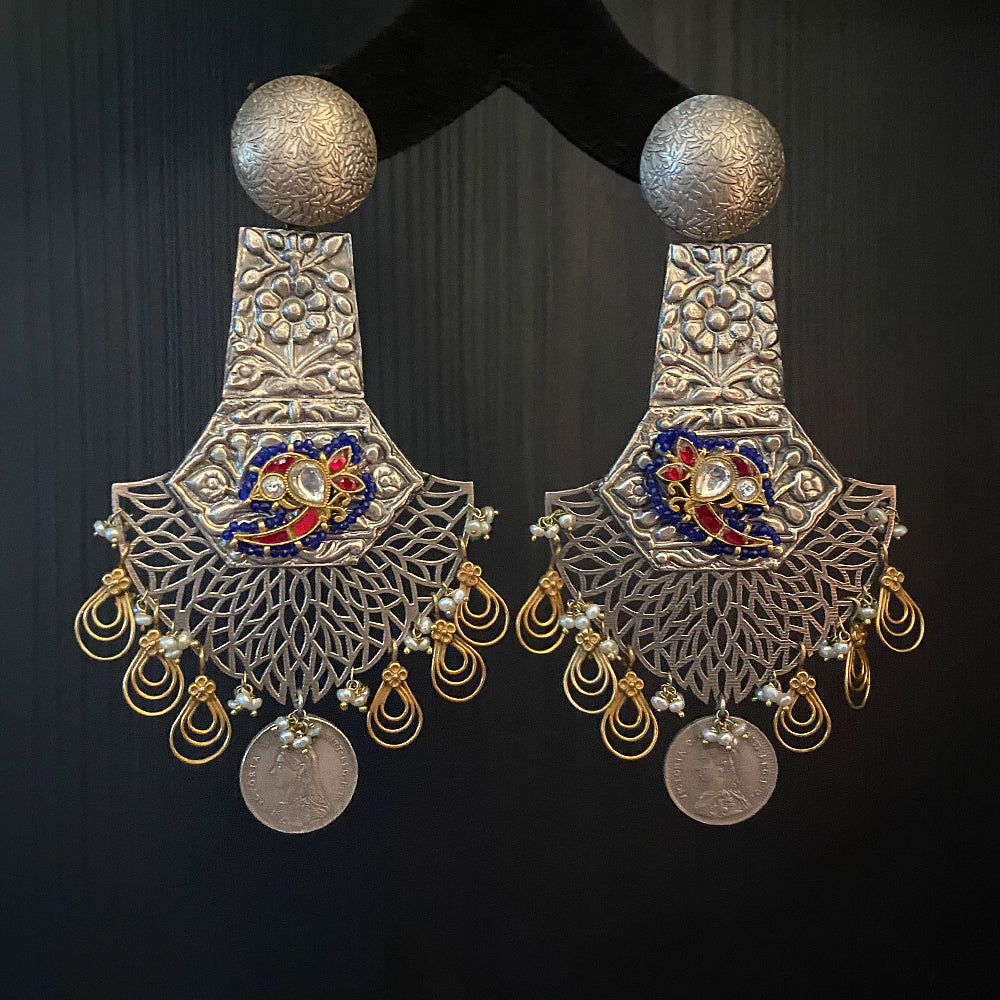Raina – handcrafted 92.5 sterling silver earrings by My Motifs