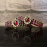 Pink Stone Kada – handcrafted 92.5 sterling silver kada by My Motifs