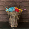 Silver Floral Basket – handcrafted 92.5 sterling silver basket by My Motifs