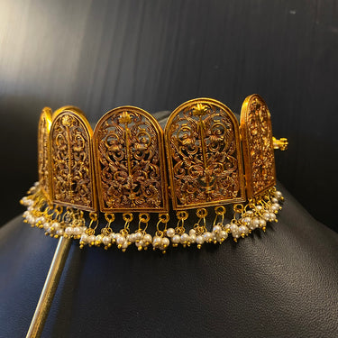 Dhivi – handcrafted gold-tone 92.5 sterling silver necklace by My Motifs, view 3