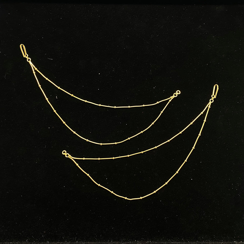 Sudik – handcrafted dual-tone 92.5 sterling silver ear chain by My Motifs