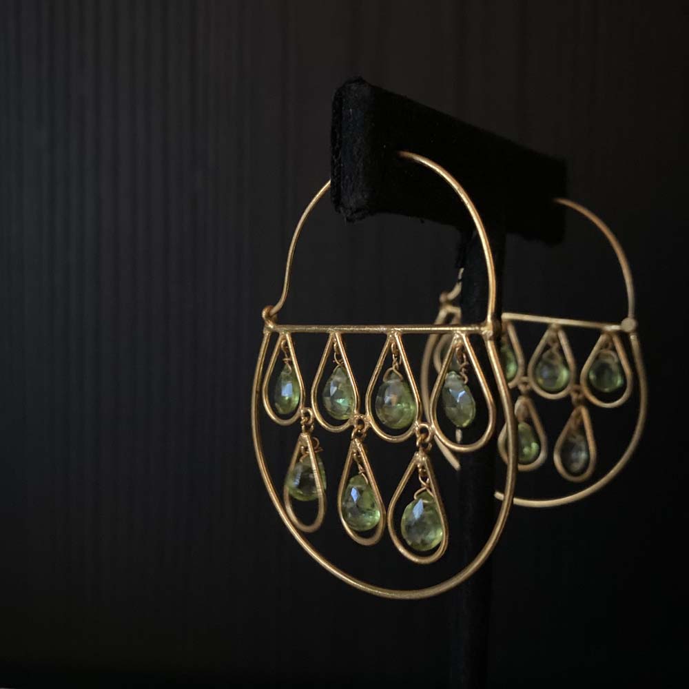 Mridvi – handcrafted gold-tone 92.5 sterling silver earrings by My Motifs