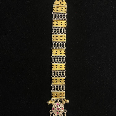 Dvaitt – handcrafted dual-tone 92.5 sterling silver mang tikka by My Motifs, view 2