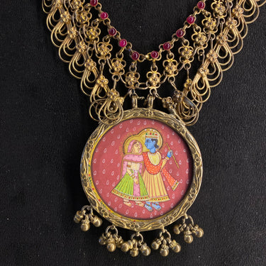 Alin – handcrafted gold-tone 92.5 sterling silver necklace by My Motifs, view 2