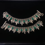 Nanda – handcrafted 92.5 sterling silver anklet by My Motifs