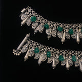 Nanda – handcrafted 92.5 sterling silver anklet by My Motifs, view 2