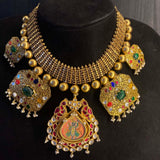 Dhiyasa – handcrafted dual-tone 92.5 sterling silver necklace by My Motifs, view 2