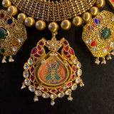 Dhiyasa – handcrafted dual-tone 92.5 sterling silver necklace by My Motifs, view 4