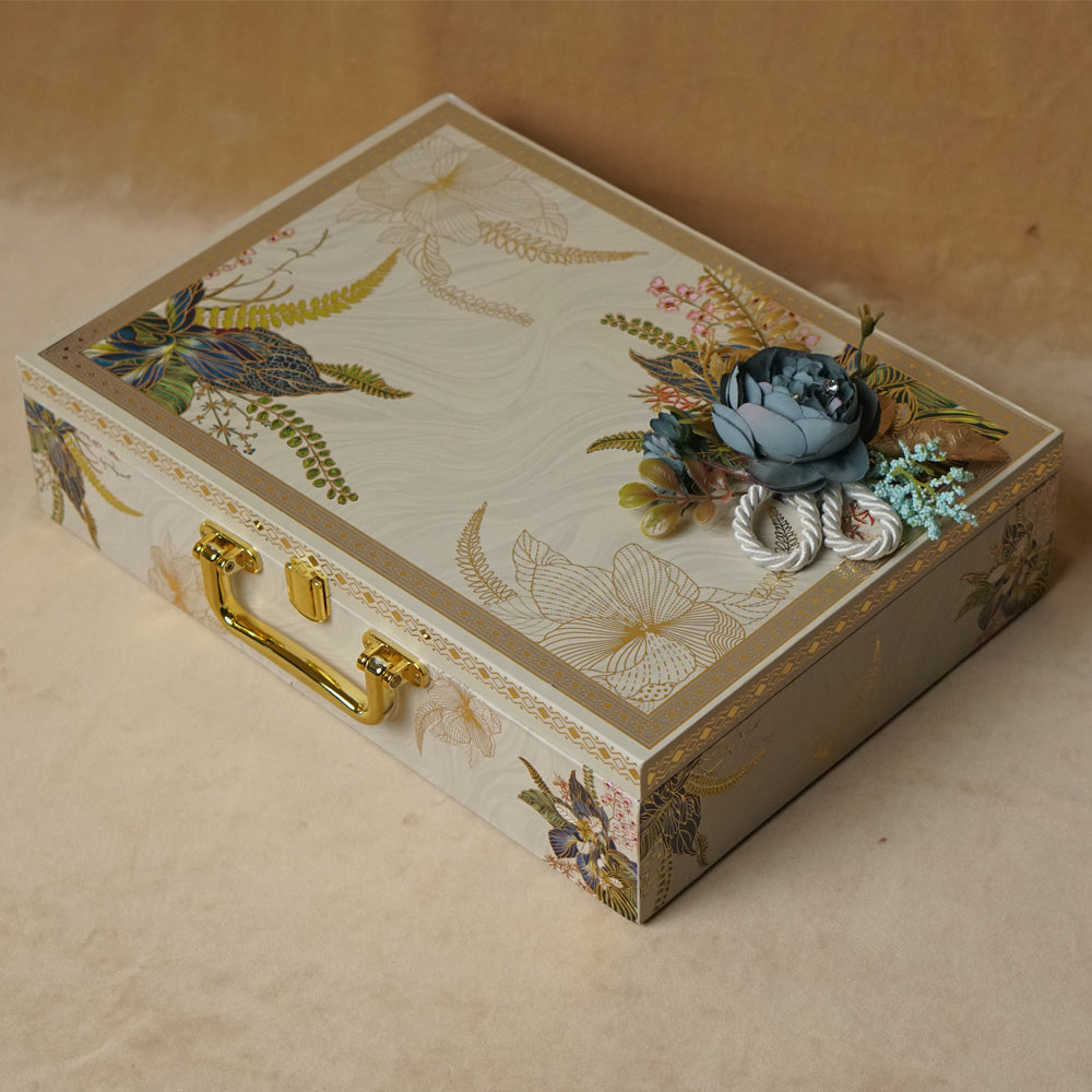 Anmol Gift Hamper – silver Laxmi Charan festive gift hamper by My Motifs