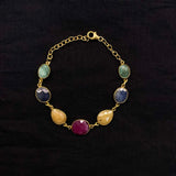 Aruka – handcrafted dual-tone 92.5 sterling silver bracelet by My Motifs