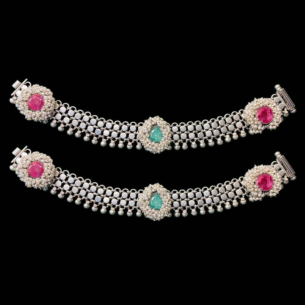 Prakharya – handcrafted 92.5 sterling silver anklet by My Motifs