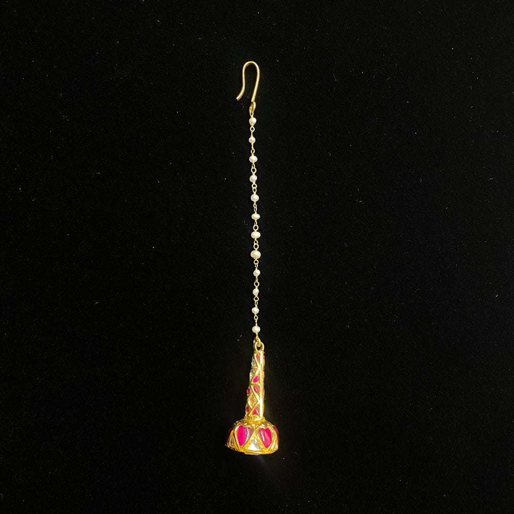 Siddhh – handcrafted gold-tone 92.5 sterling silver mang tikka by My Motifs