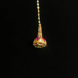 Siddhh – handcrafted gold-tone 92.5 sterling silver mang tikka by My Motifs, view 2