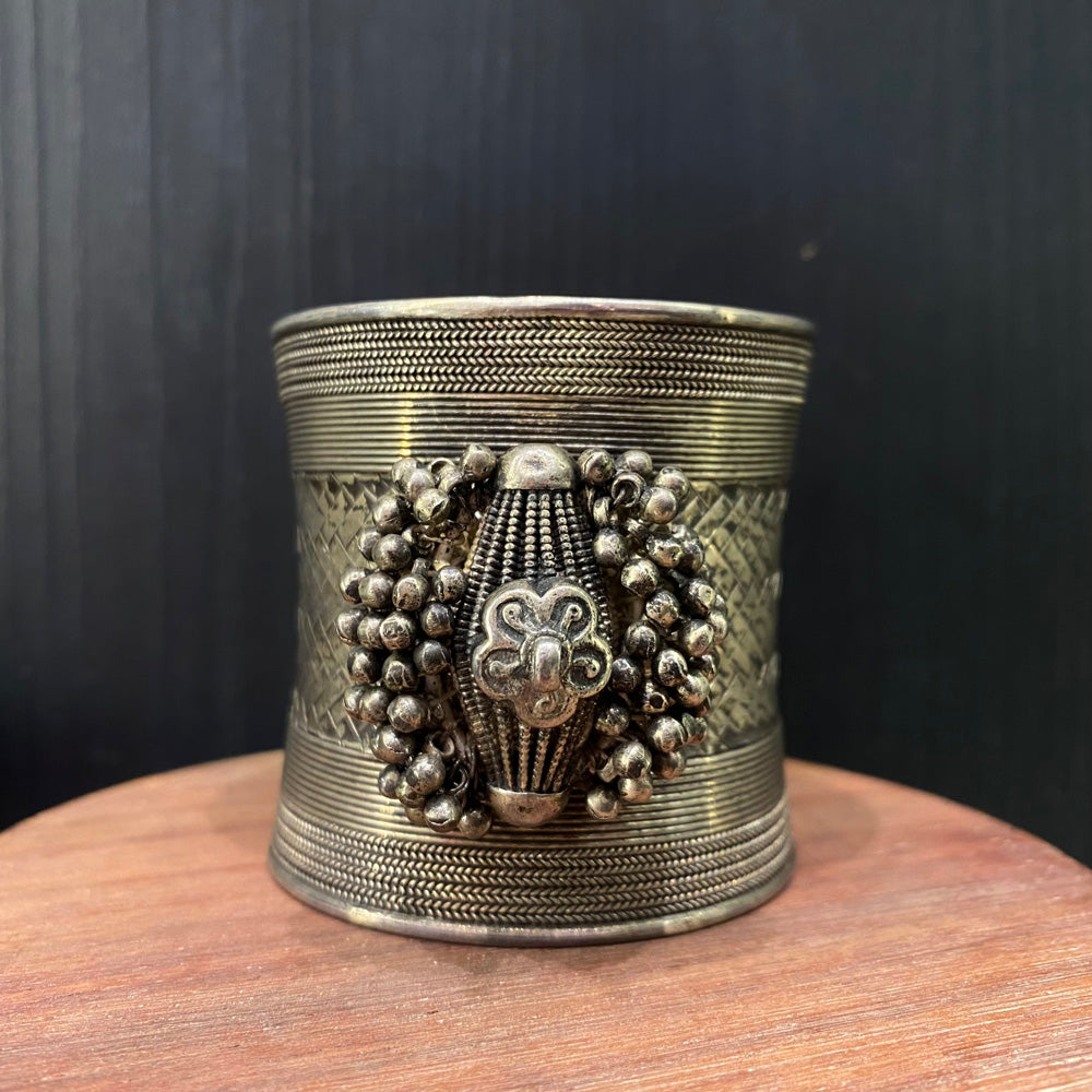 Amal – handcrafted oxidised 92.5 sterling silver kada by My Motifs