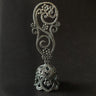 Fine Silver Plated Bell – decorative silver-plated bell with intricate carving by My Motifs