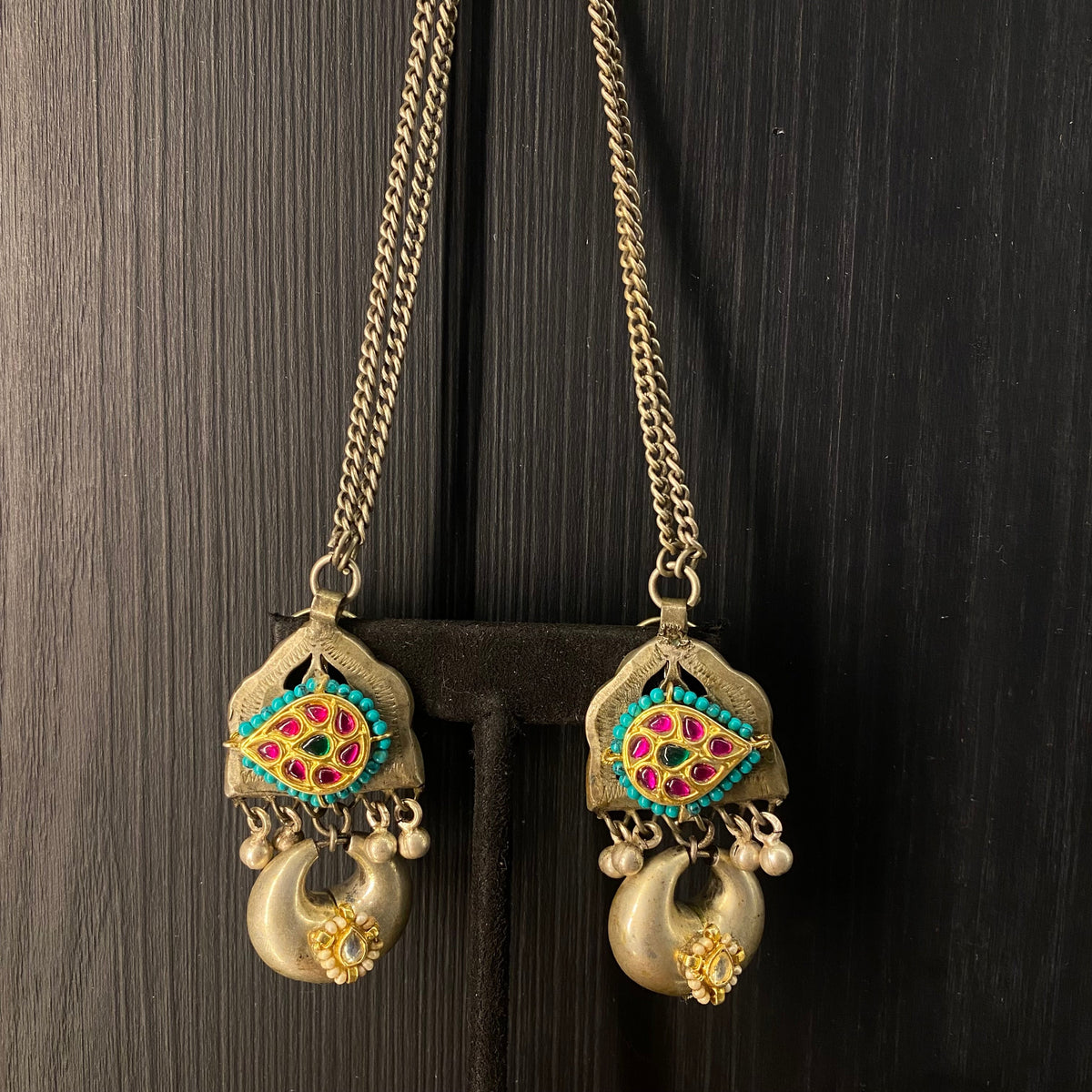 Tarv – handcrafted dual-tone 92.5 sterling silver earrings by My Motifs