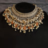 Bohemian Statement Silver Choker With Tangerine Stones – handcrafted 92.5 sterling silver necklace by My Motifs