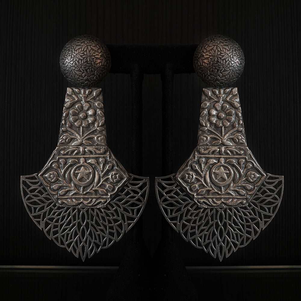 Punjj – handcrafted 92.5 sterling silver earrings by My Motifs