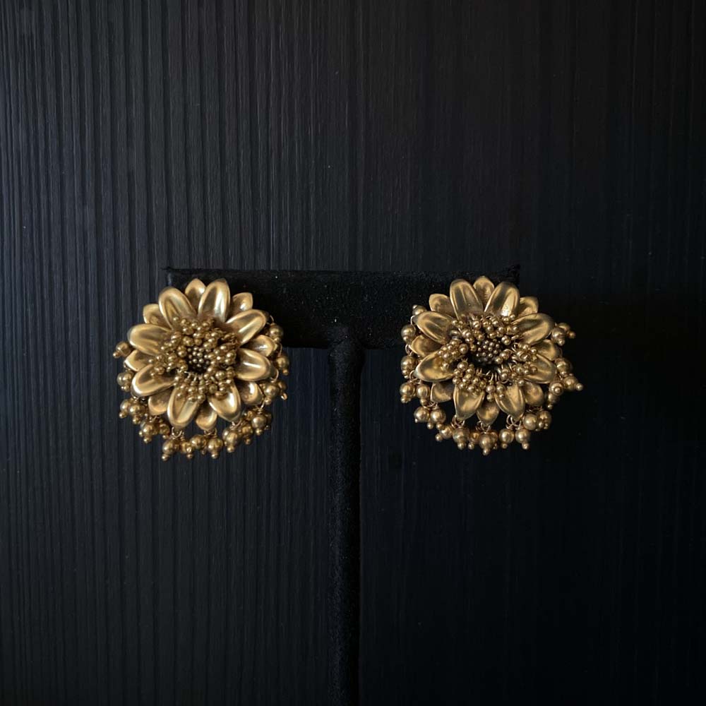 Drita – handcrafted gold-tone 92.5 sterling silver earrings by My Motifs