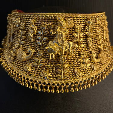 Vayahh – handcrafted gold-tone 92.5 sterling silver necklace by My Motifs, view 2