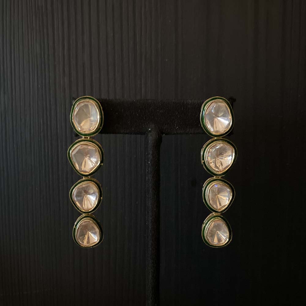 Varuna – handcrafted gold-tone 92.5 sterling silver earrings by My Motifs