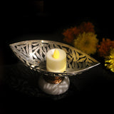 Jali Work Silver Gift – handcrafted 92.5 sterling silver diya by My Motifs